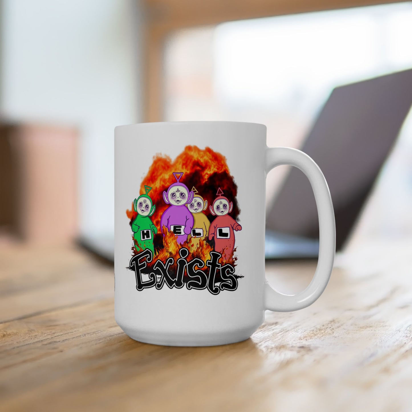 Hell Exists Apocalyptic Teletubbies Coffee Mug (15oz)