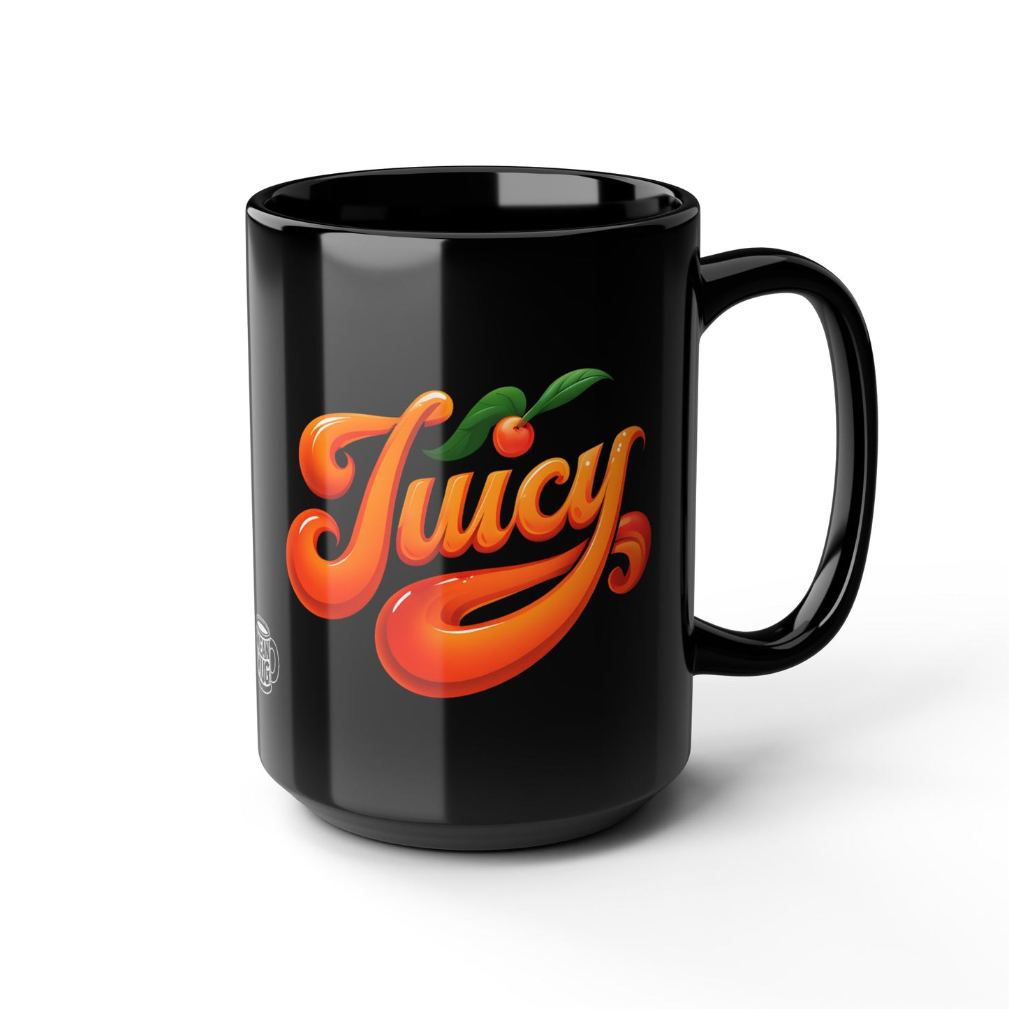 Juicy Vibrant Orange Bubble Letter Coffee Mug (15oz)