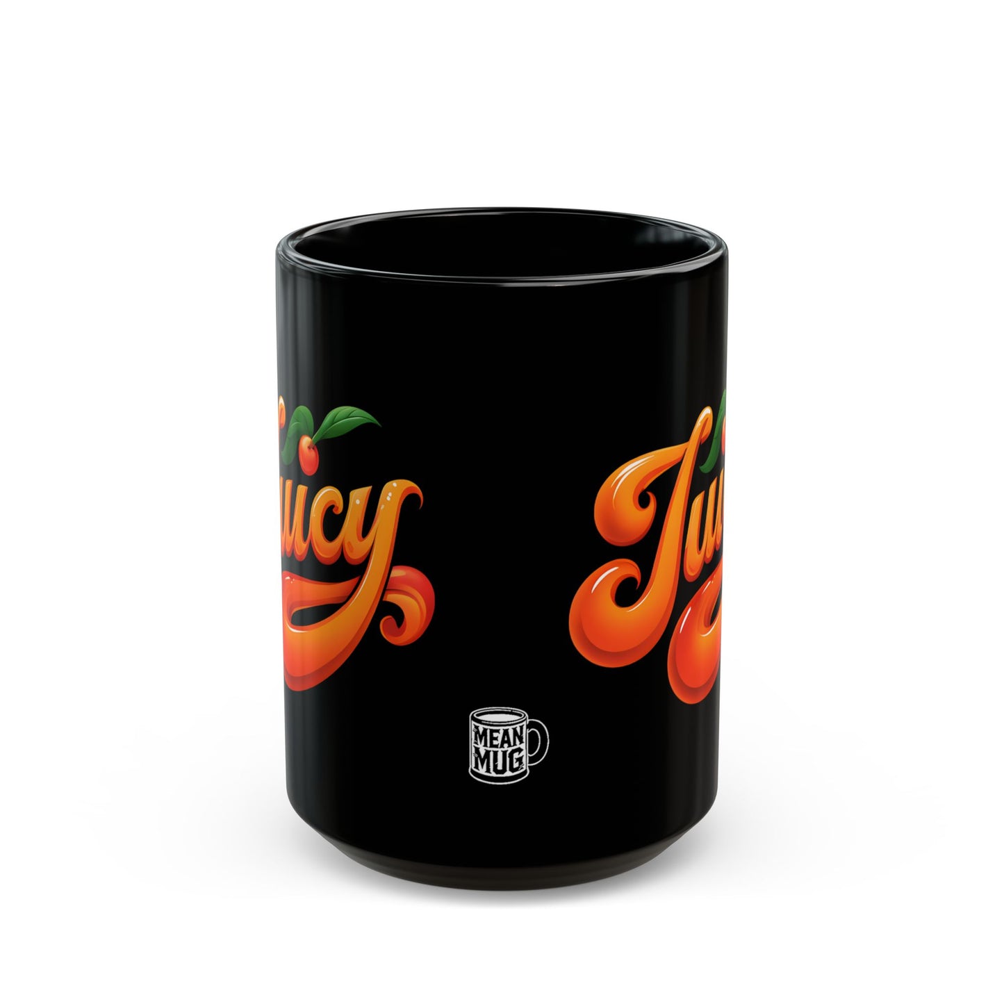 Juicy Vibrant Orange Bubble Letter Coffee Mug (15oz)