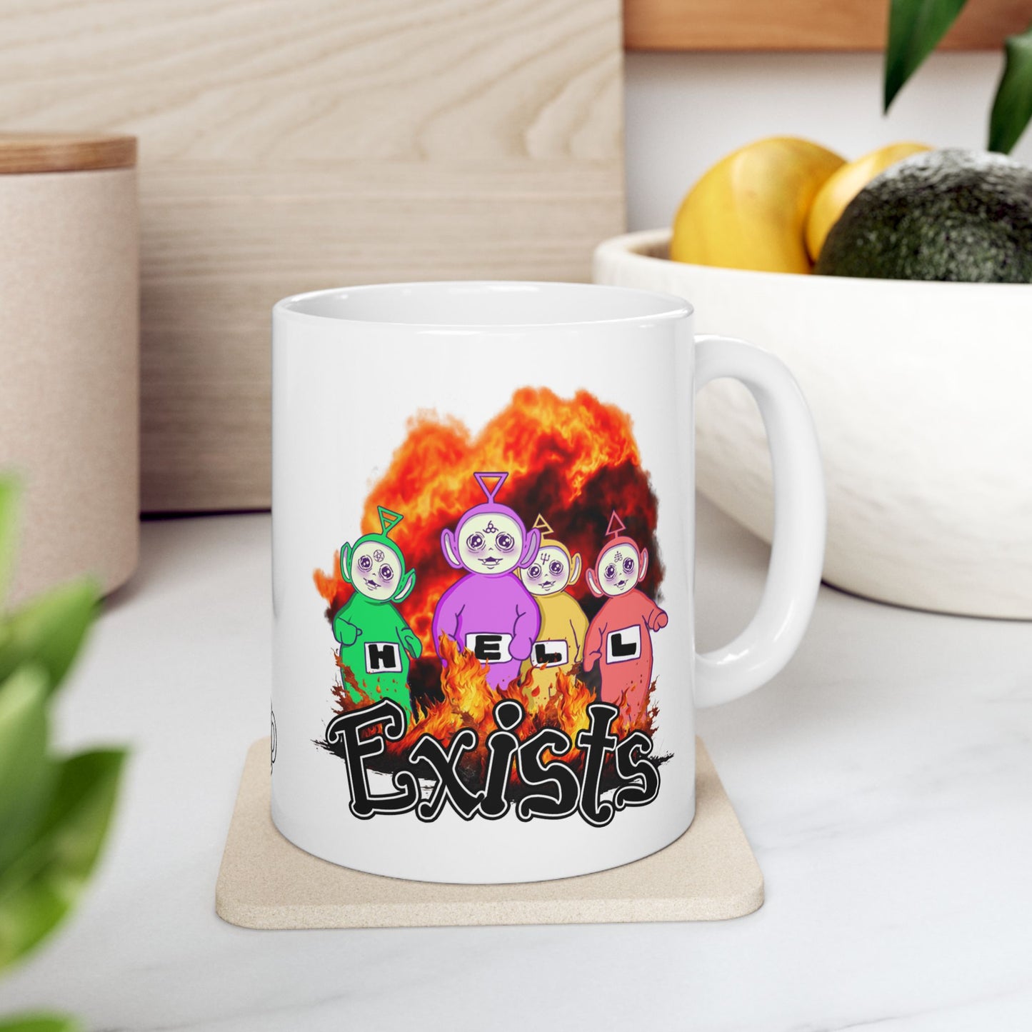 Hell Exists Apocalyptic Teletubbies Coffee Mug (11oz)