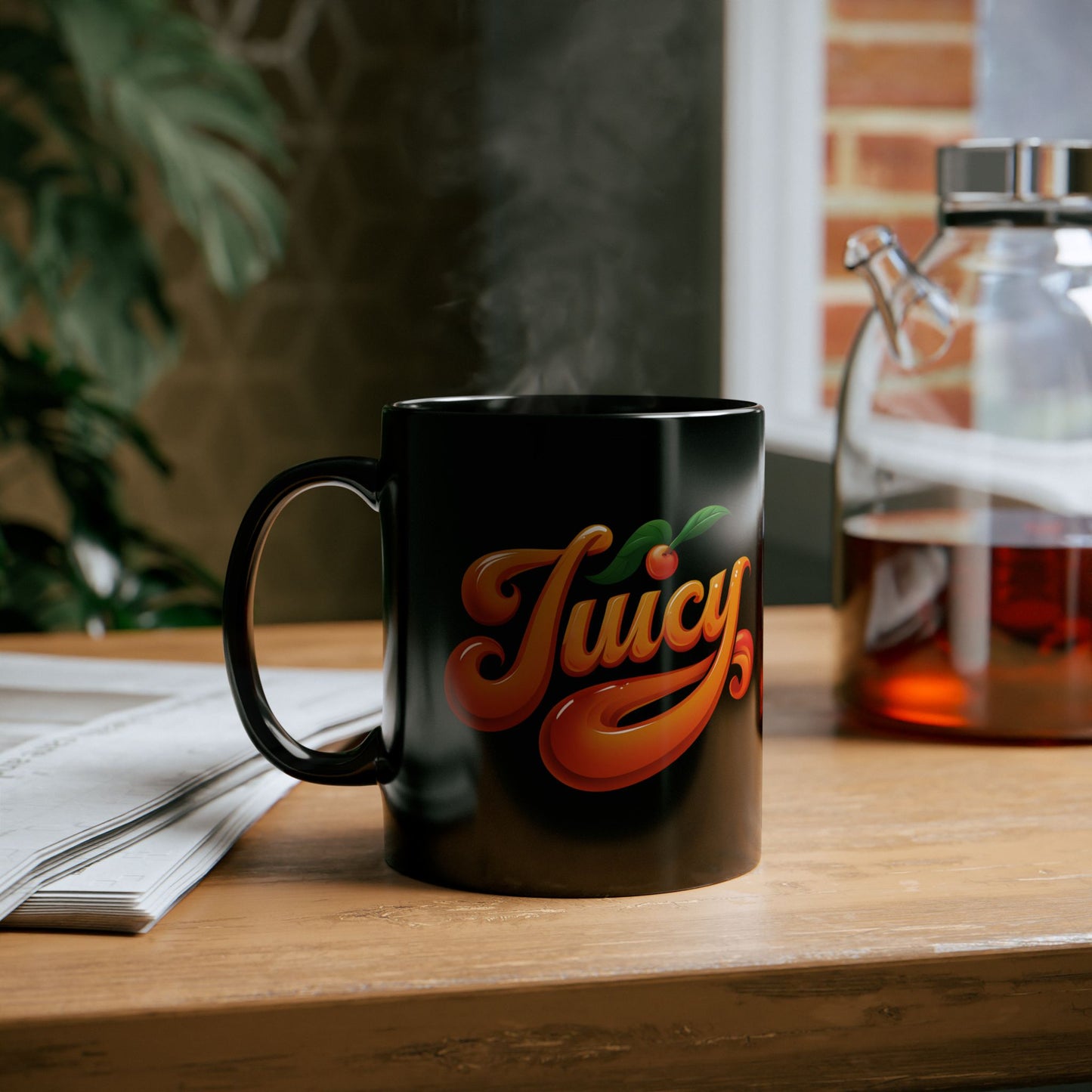 Juicy Vibrant Orange Bubble Letter Coffee Mug (11oz)