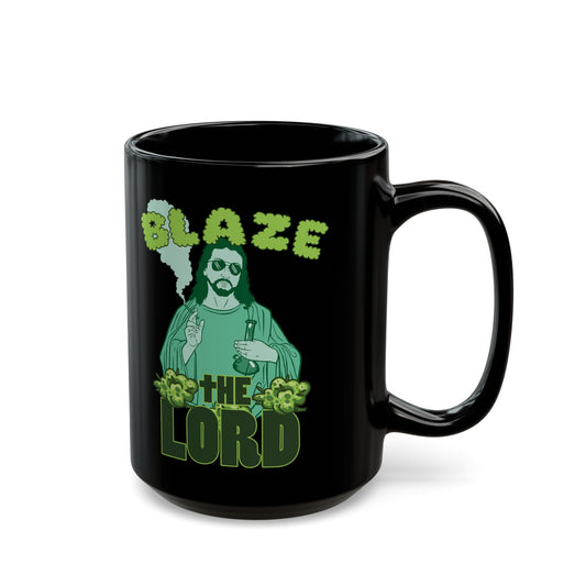 Blaze the Lord Funny Jesus Smoking Weed Mug (15oz)