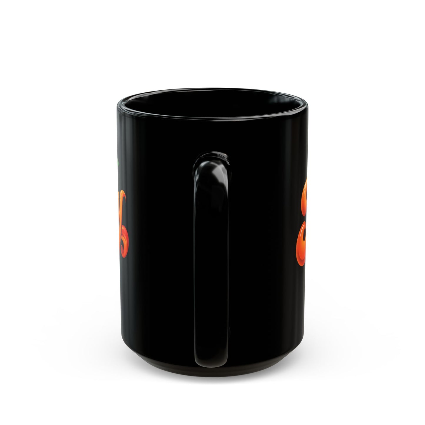 Juicy Vibrant Orange Bubble Letter Coffee Mug (15oz)