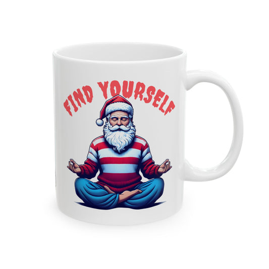 Find Yourself Meditative Santa Mug (11oz)