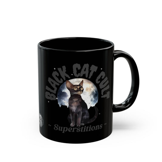 Black Cat Cult Superstitions and Mysticism Mug (11oz)