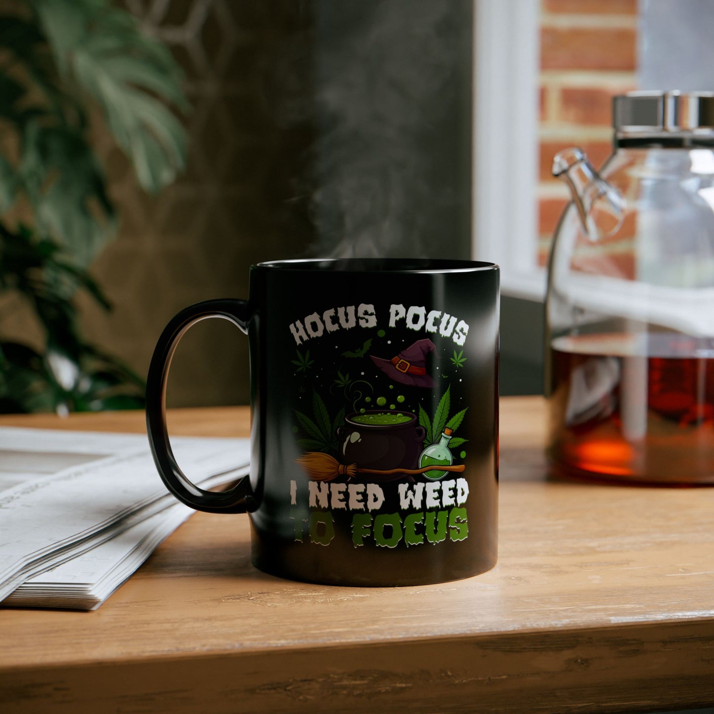 Hocus Pocus I Need Weed To Focus Magical Cannabis Mug (11oz)