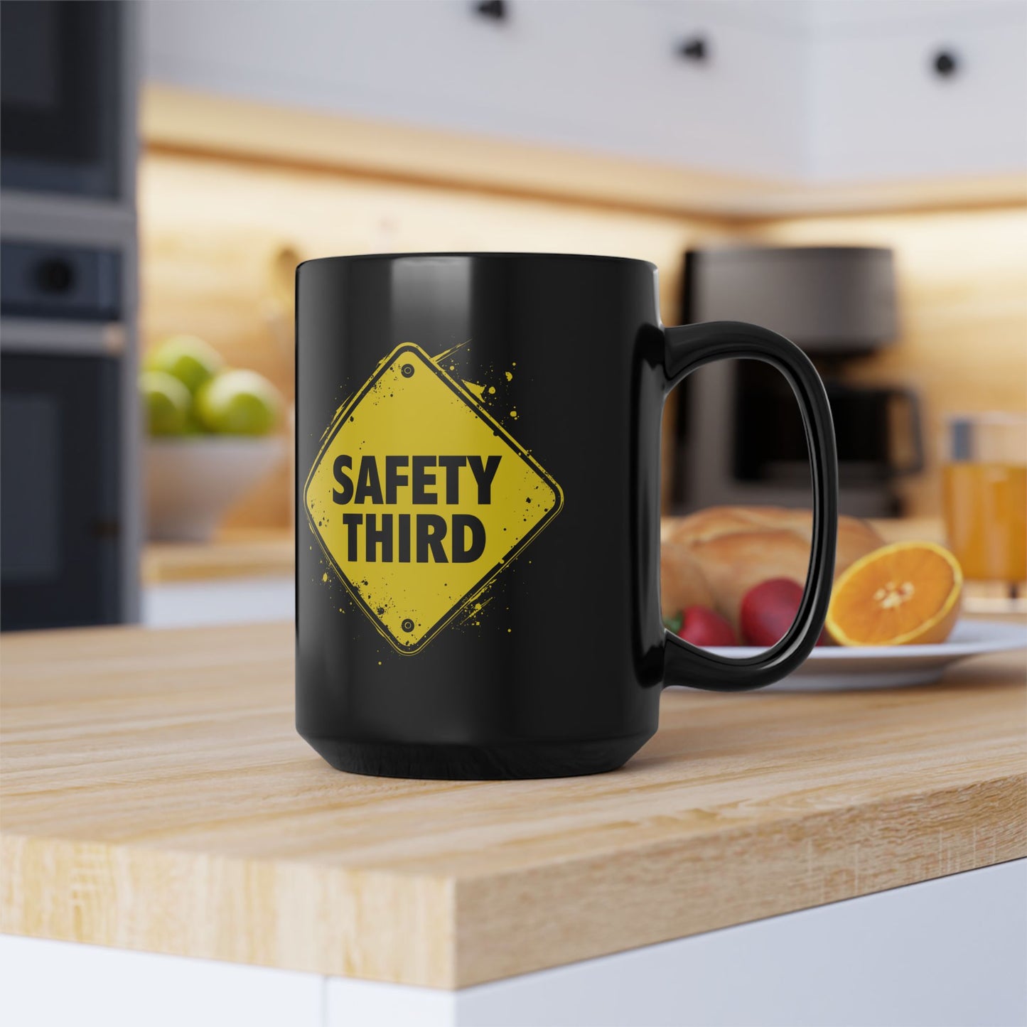 Safety Third Humorous Coffee Mug (15oz)