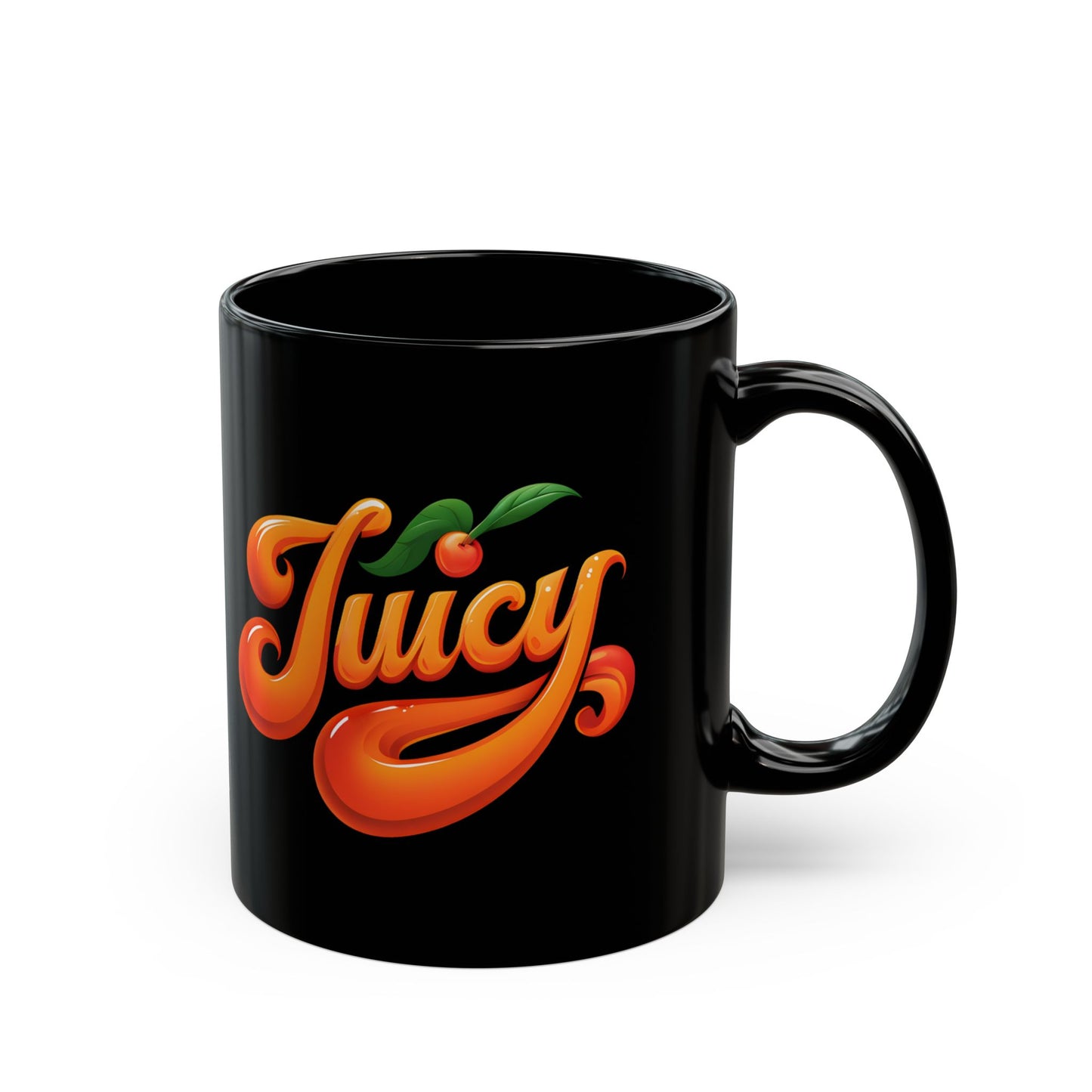 Juicy Vibrant Orange Bubble Letter Coffee Mug (11oz)