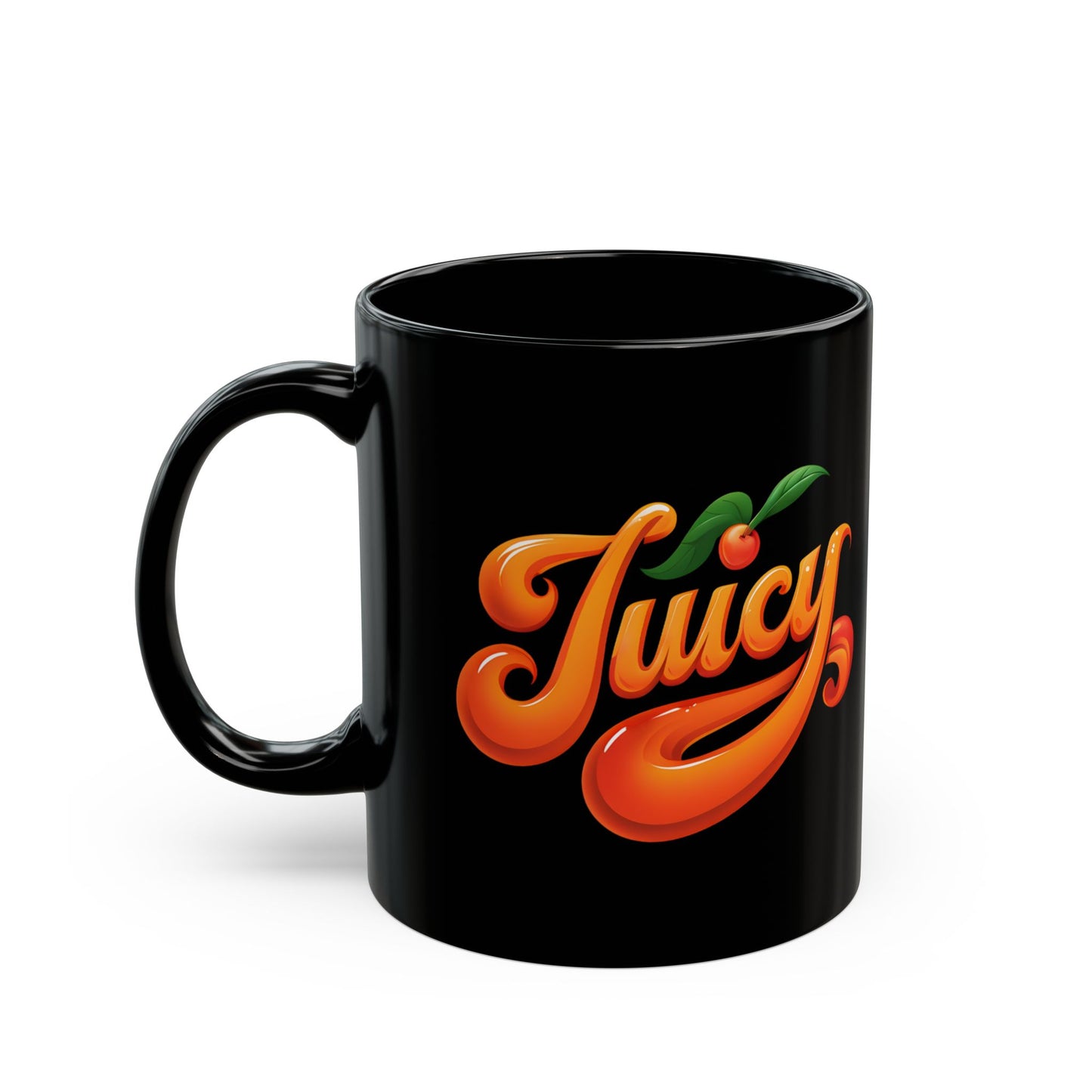 Juicy Vibrant Orange Bubble Letter Coffee Mug (11oz)