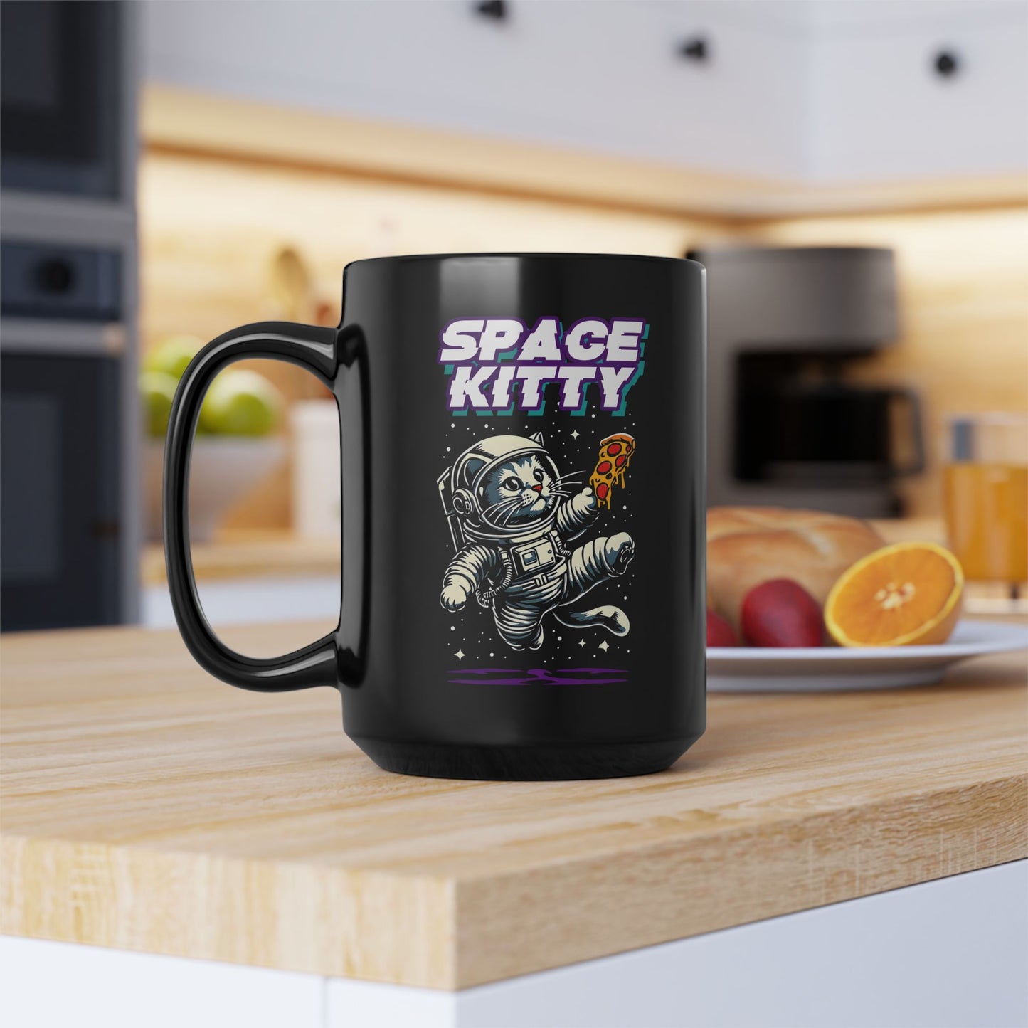 Space Kitty Astronaut Cat Mug (15oz)