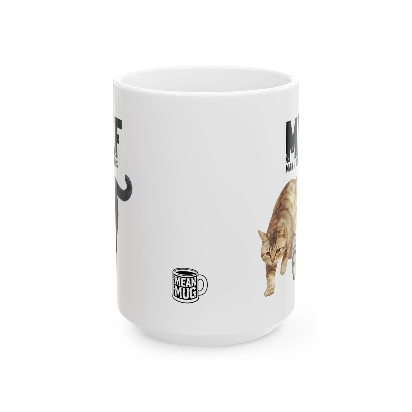 Funny Gift for Pet Owners MILF: Man I Love Felines Cat Lover Coffee Mug (15oz)