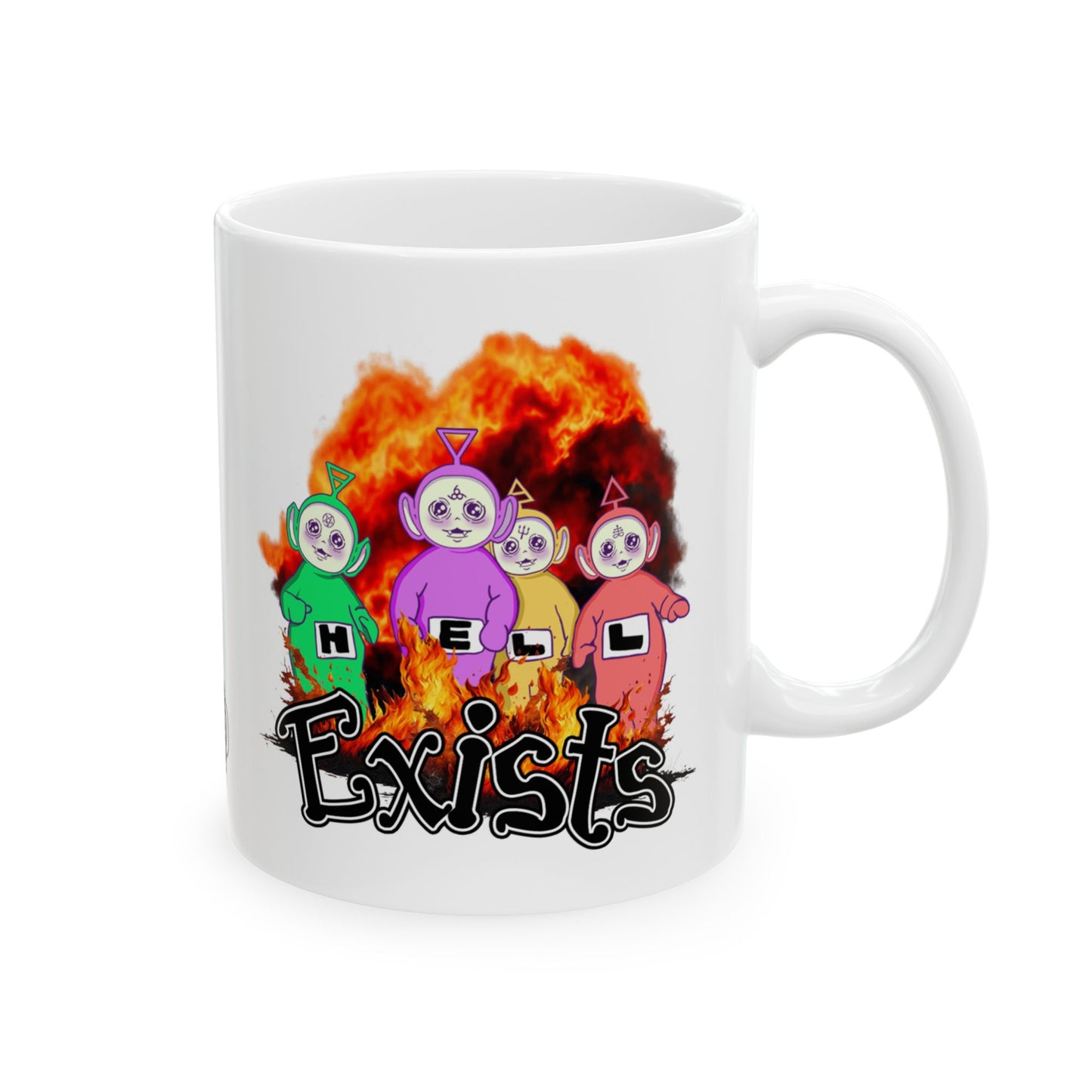 Hell Exists Apocalyptic Teletubbies Coffee Mug (11oz)