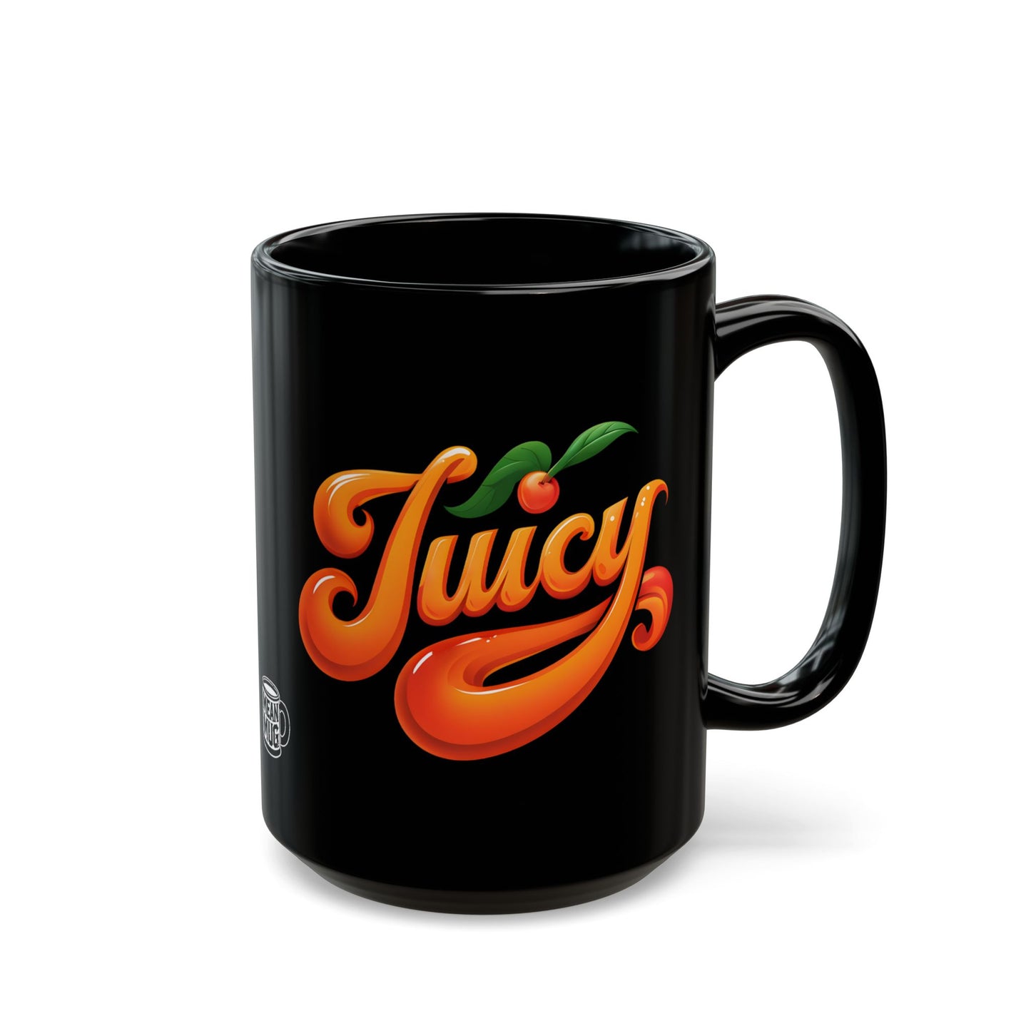 Juicy Vibrant Orange Bubble Letter Coffee Mug (15oz)